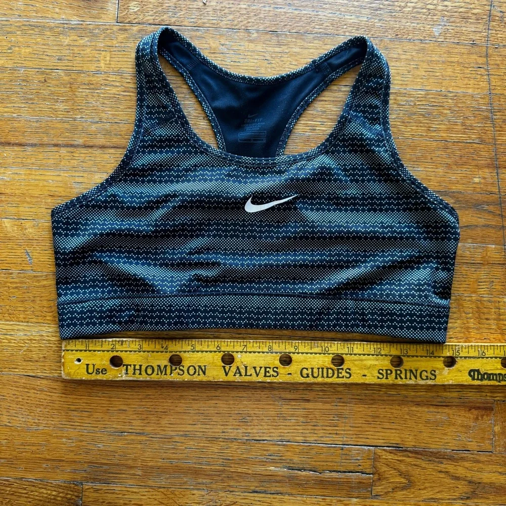 Nike Dri-FIT Womens Large Black White Racerback‎ Sports Bra Large